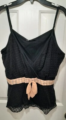 Sand Copenhagen Cami Size Medium 42 Black Lined 90% Silk Adjustable Straps NWT   - Image 1 of 4