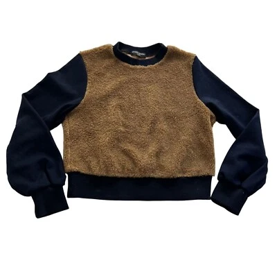 Opening Ceremony Sherpa Sweatshirt in Tan Blue - Image 1 of 3