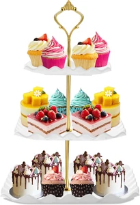 Dessert Cupcake Stand 3 Tier Cup Cake Holder Tower Tea Party/Birthday/Weeding - Picture 1 of 7