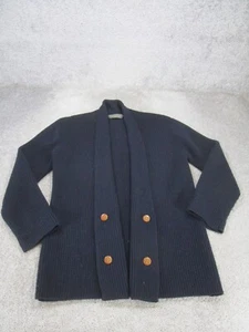 Calvin Klein Sweater Womens Small Navy Blue Knit Virgin Wool Cardigan - Picture 1 of 7