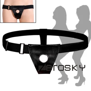Elastic Strapon Harness for Lesbian Strap-On Wearable Pants pu Leather Panties - Picture 1 of 8