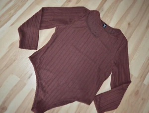 *NEU* Trendstarker Strick Samt Cut Out Body in schokobraun, Gr. XL 48 50 - Bild 1 von 3