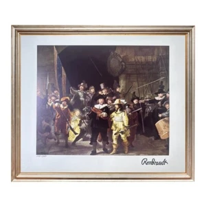 Rembrandt Original Signed Print, The Night Watch, Limited Edition - Imagen 1 de 9