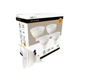 Luce Bella 6W 36° Warm White 3000K MR16 12V LED Globe 500 Lumen GU 5.3 – 4 Pack - Picture 1 of 2