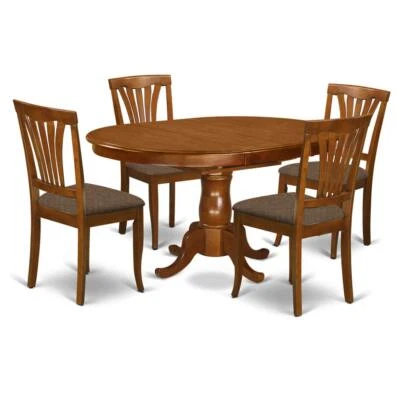 POAV5-SBR-C 5 Pc Dining room set for 4- Kitchen dinette Table and 4 Dining... - Image 1 of 4