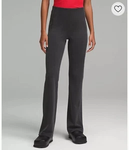 Neu mit Etikett Damen Lululemon gerippt Softstreme Schlaghose, schwarz, Größe 0 neu - Bild 1 von 10