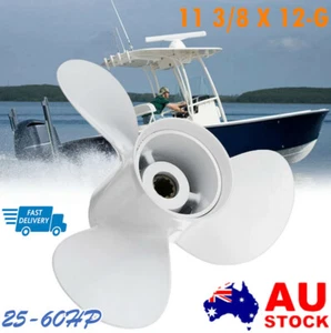 11 3/8 x 12-g Boat Outboard Propeller Prop For Yamaha 25-60HP OUTBOARDS 3 Blade - Picture 1 of 21