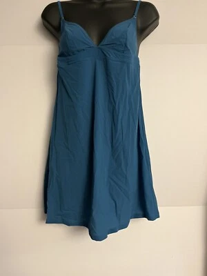 Vestido sin mangas Addiction camisón verde azulado talla mediana elástico Foto 1 de 4