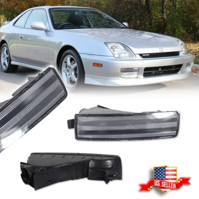 Euro Style Clear Lens Front Bumper Signal Light Pair For 1997-2001 Honda Prelude - Image 1 of 4