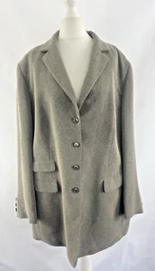 Gerry Weber Jacket Long Size 22 Chest 48" Cream Black Y2K 90's Classic Vintage - Picture 1 of 12