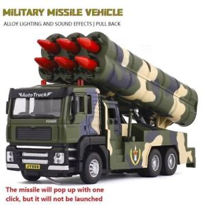 Lanzador de cohetes modelo diecast de vehículo blindado militar 1:50 coche niños regalos