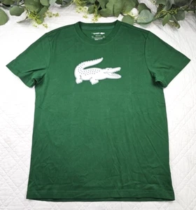 Lacoste Sport Men's Green Short Sleeve Athletic Shirt Size L Ultra Dry Wick - Picture 1 of 10