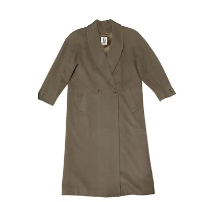 ABRIGO LARGO DE LANA GRIS TALLA L JONES NUEVA YORK TOTALMENTE FORRADO HECHO EN ESTADOS UNIDOS PARA MUJER Foto 1 de 4