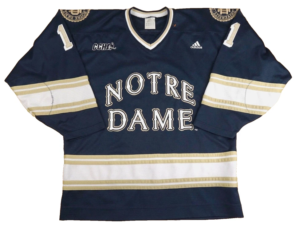 Camiseta de hockey de Notre Dame para hombre grande Adidas de colección lucha fútbol irlandés 🔥 Foto 1 de 4