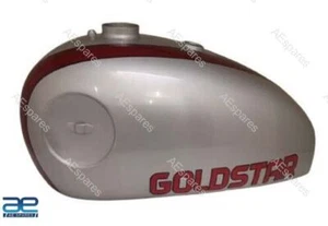 Fits For BSA Gold Star 4 Gallon Silver Painted Red Petrol FueL Gas Tank ECs - Picture 1 of 5