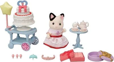 Sylvanian Family - Party Time Playset Tuxedo Cat Girl  - Image 1 of 4