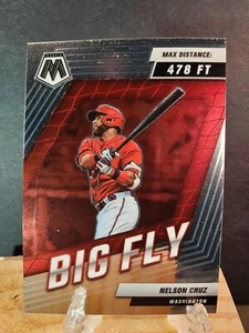 2022 Panini Mosaic NELSON CRUZ Inserto Big Fly #BF-9 Washington Nationals - Foto 1 di 2