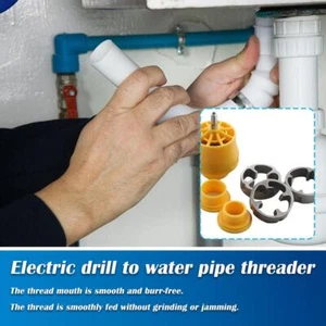 Thread Maker Tool For Electric Drill ,Plastic Pipe Set,Pipe Die Kit Tap C1B6 - Picture 1 of 9