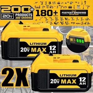 2PACK for DeWalt DCB210 20V MAX 12 Ah 10 Ah Li-Ion Battery 20 Volt DCB206 - Picture 1 of 22
