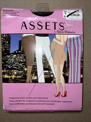 Sara Blakely Marvelous Mama Assets Maternity Pantyhose Black Size 4 - Image 1 of 3