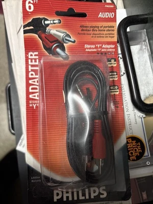 Philips Audio Y Adaptador 6 ft Audio Video Cable/Conector NUEVO Foto 1 de 2