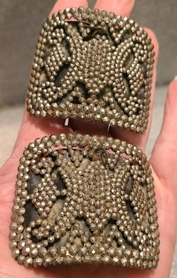 Clips para zapatos/corte de acero/antiguo/hecho en Francia/metal con respaldo de fieltro Foto 1 de 4