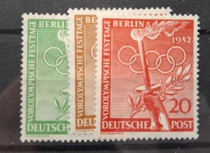 Alemania - Berlín 1952 Juegos Olímpicos Set de 3, con bisagras como nuevo - Imagen 1 de 1