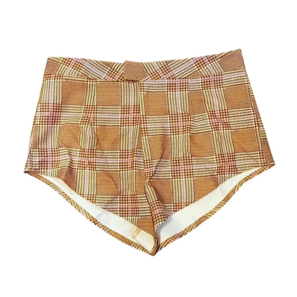 Missguided Mujer Chino Botín Corto A Cuadros Marrón Talla 12 Pantalones Calientes Foto 1 de 4