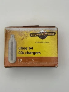 Ukeg 64 CO2 Chargers 8G, Box of 10 crafted for beer - Picture 1 of 6
