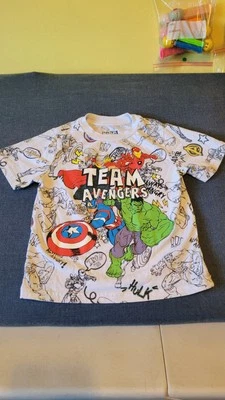 Camiseta Marvel Team Avengers Niño Manga Corta Personaje Blanco Talla 3T Foto 1 de 4
