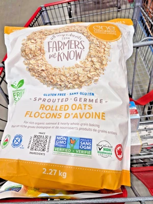 One Degree Organic Gluten Free Sprouted Rolled Oats 5 Lbs (80 Oz) EXP 12/2026 - Image 1 of 4