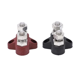 ˘2pcs DC48V M8 Battery Power Distribution Terminal Red Black 80A M8 Thread - Picture 1 of 12
