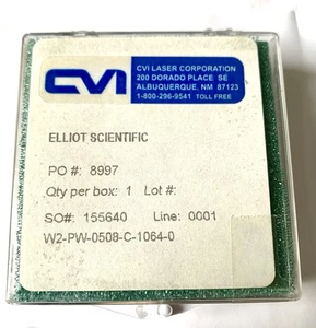 CVI Laser Corp 12.7 mm AR-Coated Optical Window – 1064 nm, 2 AR Surfaces, Unused - Picture 1 of 2