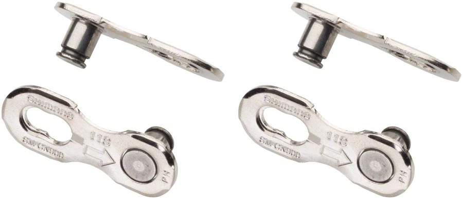 GENUINE Shimano 11 Speed Quick-Link Connector SM-CN900 Silver 2 Pairs in Ziplock - Image 1 of 1