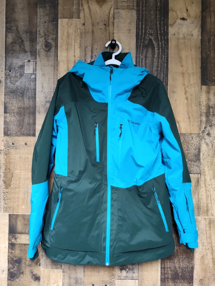 Chaqueta de esquí Columbia Omni-Tech Omni-Heat 3D para mujer - verde/azul - talla M - buena Foto 1 de 4