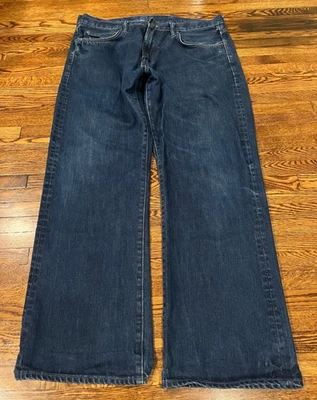 Gap Jeans Men 36x32 (36x31) Blue Loose Fit Straight Leg Dark Wash Relaxed - Image 1 of 4