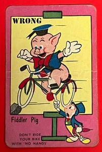 1950's Russell Mickey Mouse Club Safety First Fifer Pig - Don’t Stand Up In.. VG - Picture 1 of 3