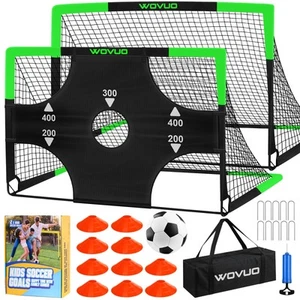 Kids Soccer Goals for Backyard Set of 2, 6x4 ft Portable Toddler Soccer Goal ... - Picture 1 of 7