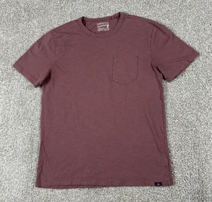 Faherty Shirt Mens Medium Purple Plum Sunwashed Pocket Tee Short Sleeve Cotton - Picture 1 of 9
