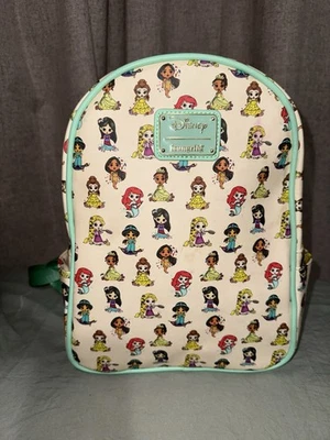 Chibi Disney Princess Loungefly Backpack Mini Ariel Jasmine Tiana Mulan  - Image 1 of 4