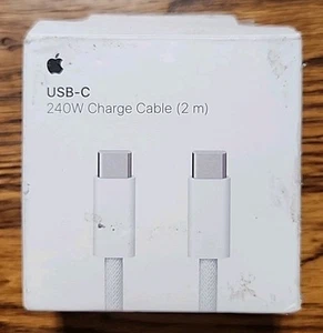 100% Original Genuine Apple- 240W USB-C Charge Cable- 2m- Woven Braided Cable - Photo 1 sur 4