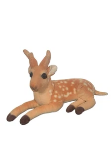 VTG Deer Spotted Buck Fawn 14" Plush Laying Down Brown Hunting Christmas decor - Picture 1 of 6