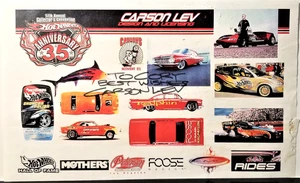 Hot Wheels Carson Lev Signiertes Poster 2003 17th Collector's Convention 8,5 x 14 - Bild 1 von 1