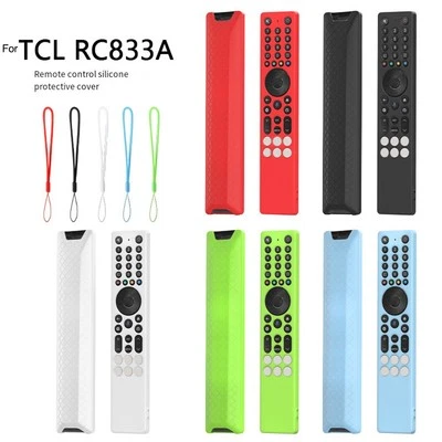 Practical Silicone Cover for TCL RC833A Remote Control with Secure Lanyard - Image 1 of 3
