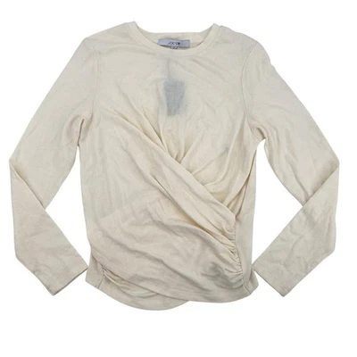 JOE’S JEANS TALLA GRANDE MANGA LARGA TWIST WRAP TOP CREMA Imitación Envoltura NUEVO CON ETIQUETAS VER DESC Foto 1 de 4