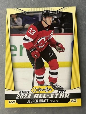 2024-25 O-Pee-Chee NHL Yellow #538 Jesper Bratt 2024 All-Star - Image 1 of 2