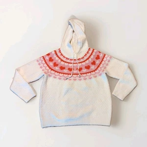 Cupcakes & Kaschmir Pullover Hoodie Damen groß rosa Herzen Valentinstag weich - Bild 1 von 6