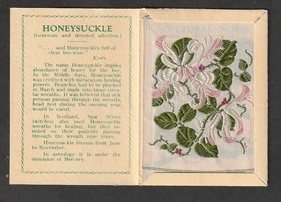 RARE Kensitas WIX MEDIUM silk flower Variety HONEYSUCKLE pale pink white and red - Image 1 of 2