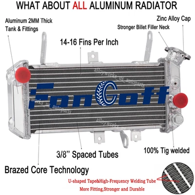 USA Aluminum Radiator For 2005-2009 2006 2007 SUZUKI SV650S SV-650 K5-K9 SV650 N - Image 1 of 4