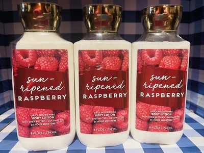 New Bath & Body Works Sun Ripened Raspberry Body Lotion Full Size X 3 - Image 1 of 4